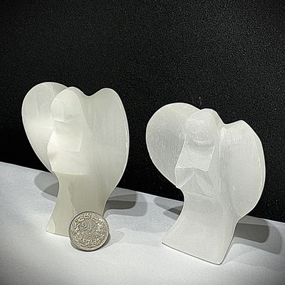 Selenit Engel mit Grossen Flügel ca 10cm