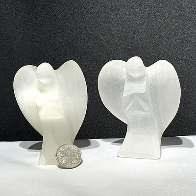 Selenit Engel mit Grossen Flügel ca 10cm