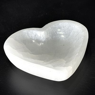 Selenit Herz Schale