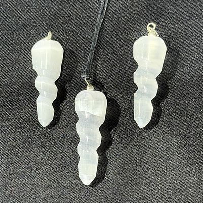 Selenit Anhänger Spirale 40mm