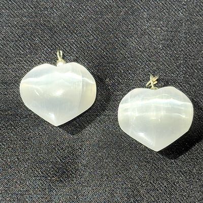 Selenit Anhänger Herz 26 mm