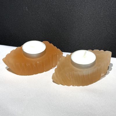 1x Selenit Teelicht Schiff