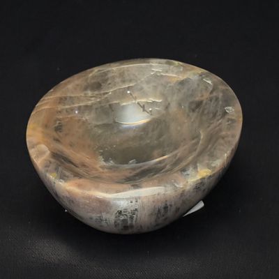 Mondstein Schale Rot Braun 11 cm