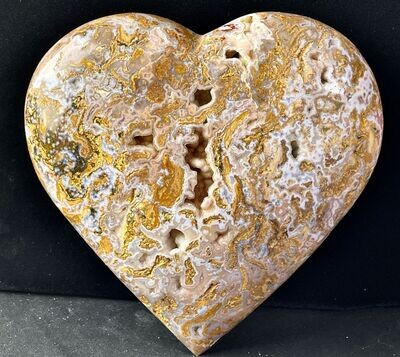 Seltenes Grosses Ocean Jaspis Herz