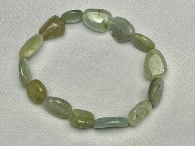 Aquamarin Trommelstein Armband grün Steine länge 12-17mm