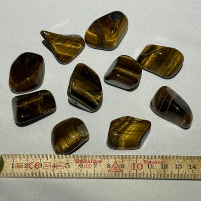 Tigerauge Trommelstein gross