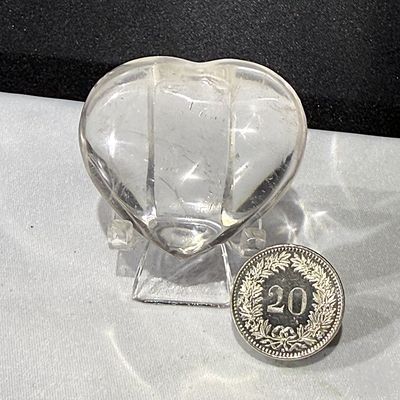 Bergkristall Herz Glasklar 4.3 cm