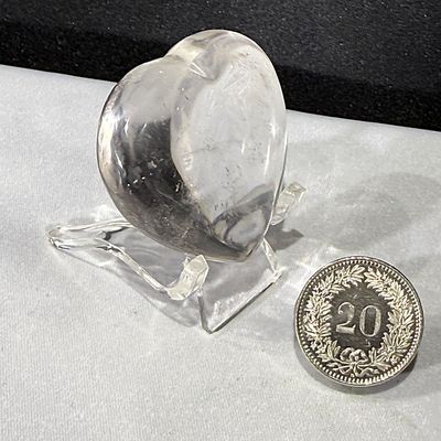 Bergkristall Herz Glasklar 4.3 cm