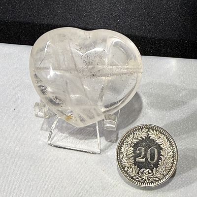 Bergkristall Herz Glasklar 4.0 cm