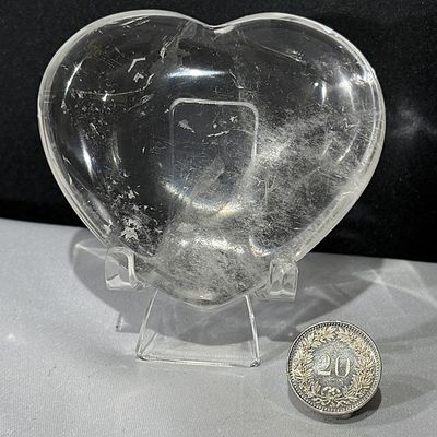 Bergkristall Herz Glasklar 8.2 cm