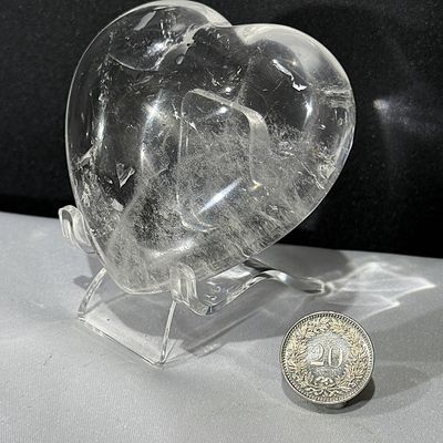 Bergkristall Herz Glasklar 8.2 cm