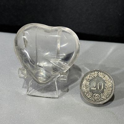 Bergkristall Herz Glasklar 4.1 cm