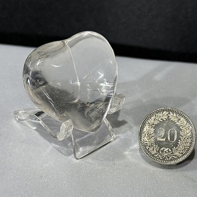 Bergkristall Herz Glasklar 4.1 cm