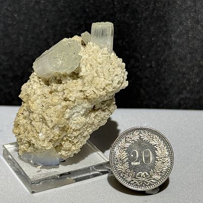 Fantastischer Aquamarin auf Matrix