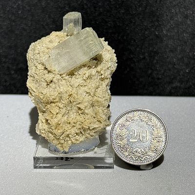 Fantastischer Aquamarin auf Matrix