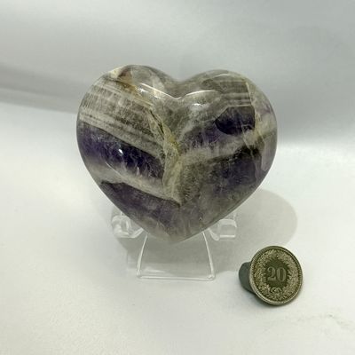 Chevron Amethyst Herz mit Fantastischem Glanz