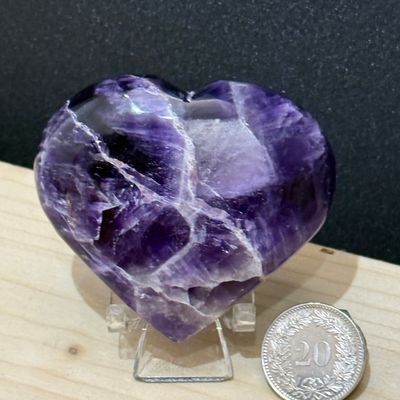 Chevron Amethyst Herz 59 mm