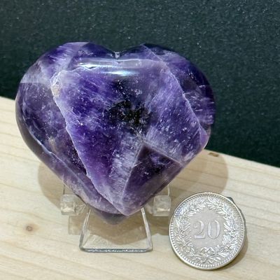 Chevron Amethyst Herz 53 mm