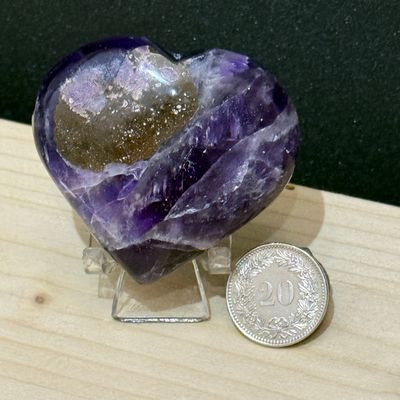 Chevron Amethyst Herz 53 mm
