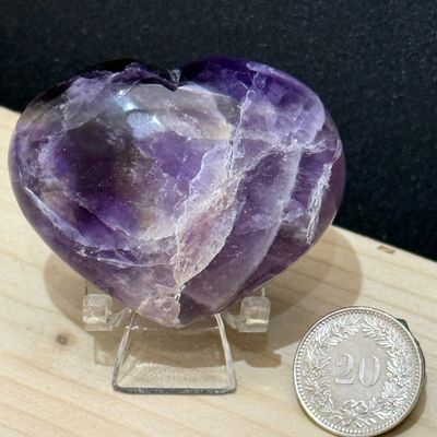 Chevron Amethyst Herz 53 mm
