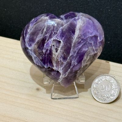 Chevron Amethyst Herz 59 mm