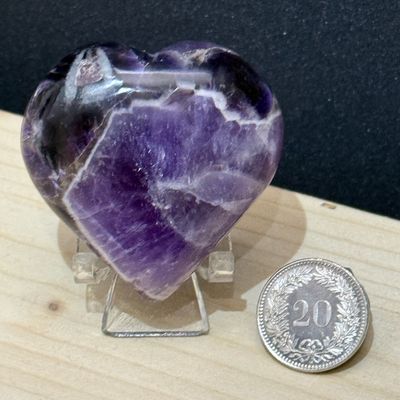 Chevron Amethyst Herz 47 mm