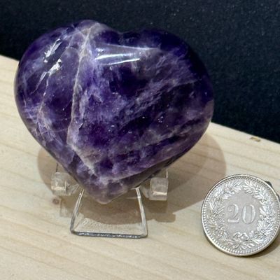 Chevron Amethyst Herz 50 mm