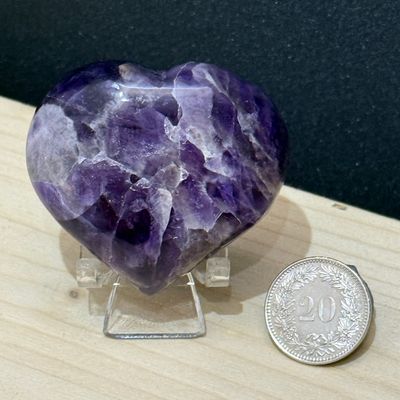 Chevron Amethyst Herz 50 mm
