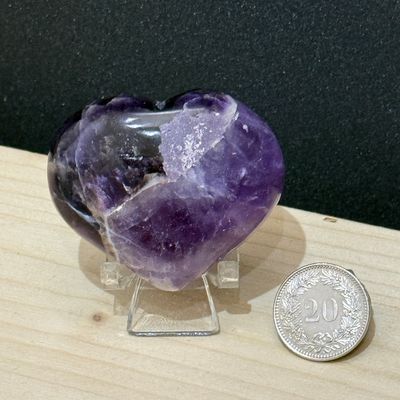 Chevron Amethyst Herz 50 mm