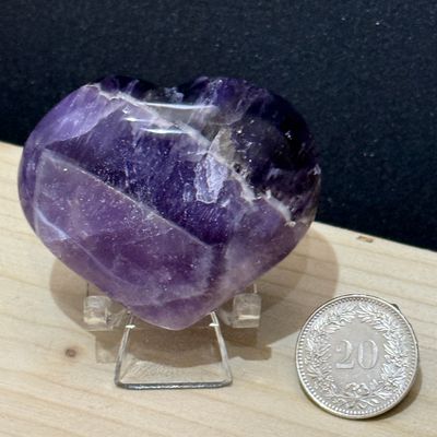Chevron Amethyst Herz 50 mm