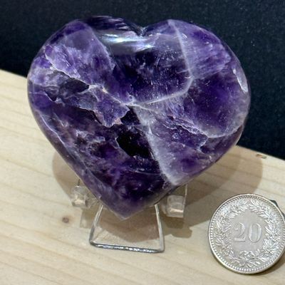Chevron Amethyst Herz 57 mm