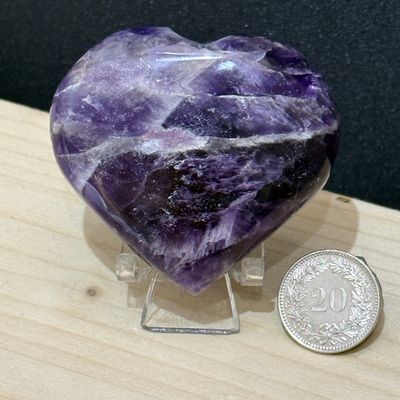 Chevron Amethyst Herz 57 mm