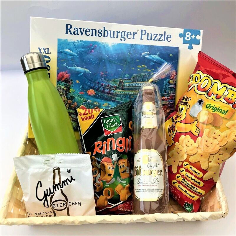 Präsentkorb "Puzzle und Genuss"