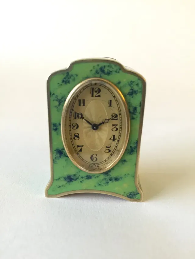 Miniature Enamelled  Carriage Clock