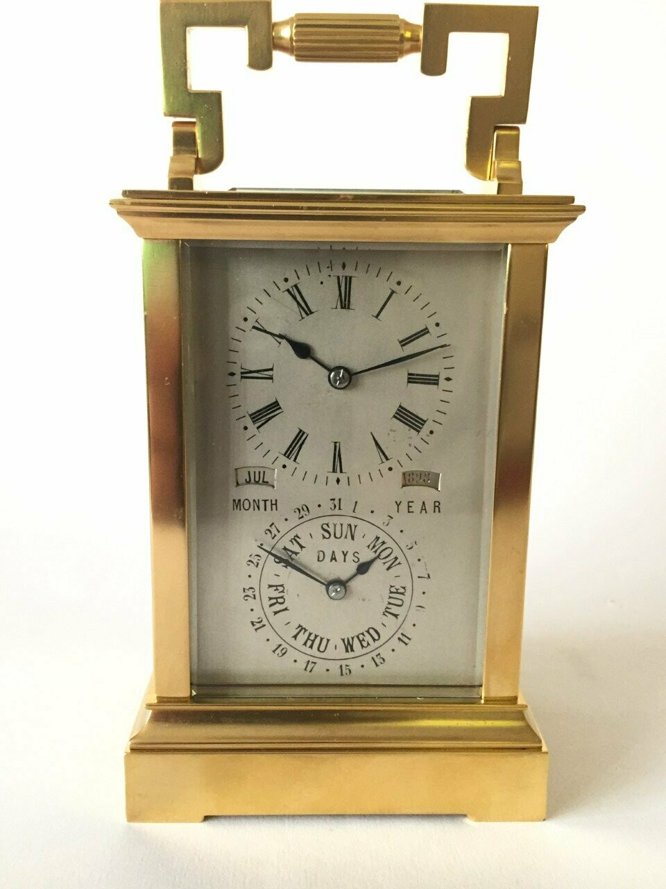 Antique Calendar Carriage Clock