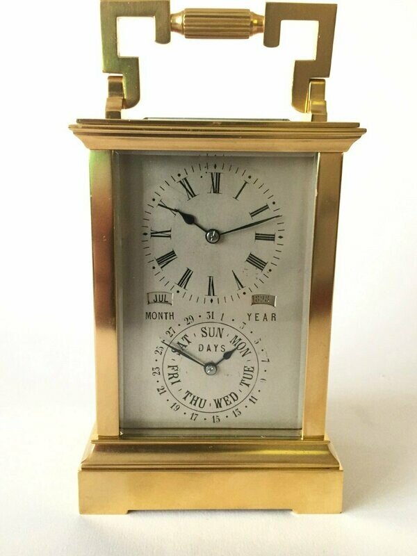 Antique Calendar Carriage Clock