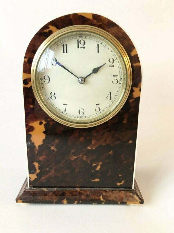 Tortoiseshell And Ivory Mantle Clock