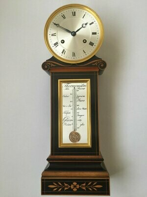 French Striking Empire Clock With Thermometer