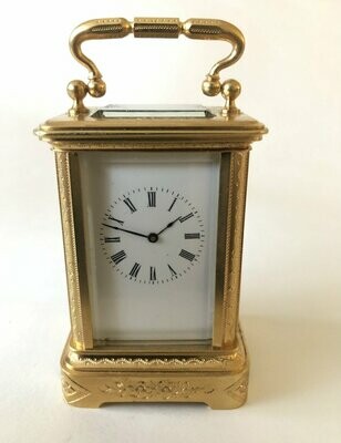 Miniature Engraved Case Carriage Clock