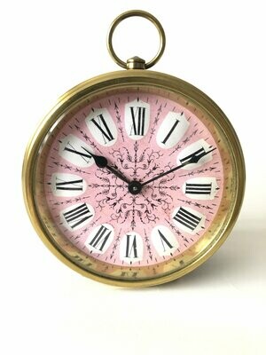 Drum Clock With Pink Dial