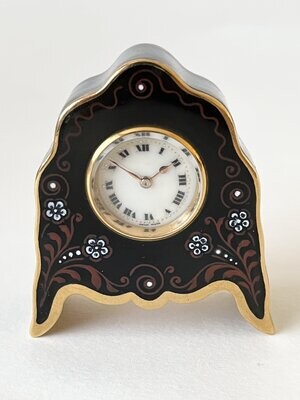 Miniature Guilloche Enamel Carriage clock
