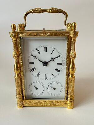 Engraved Case Striking Carriage Clock