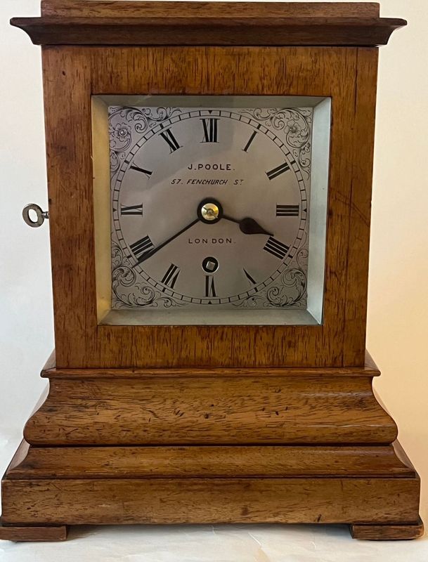 John Poole Fusee Library Clock