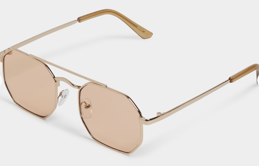 Pink square sunglasses