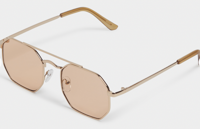 Pink square sunglasses