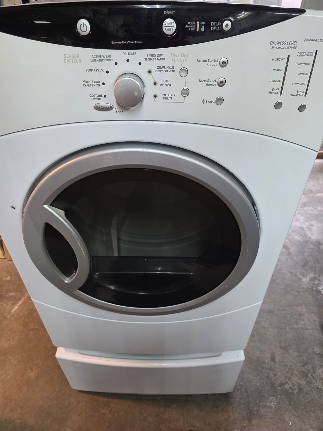 Sécheuse avec base-tiroirs très grande capacité GE  GARANTIE 6 MOIS