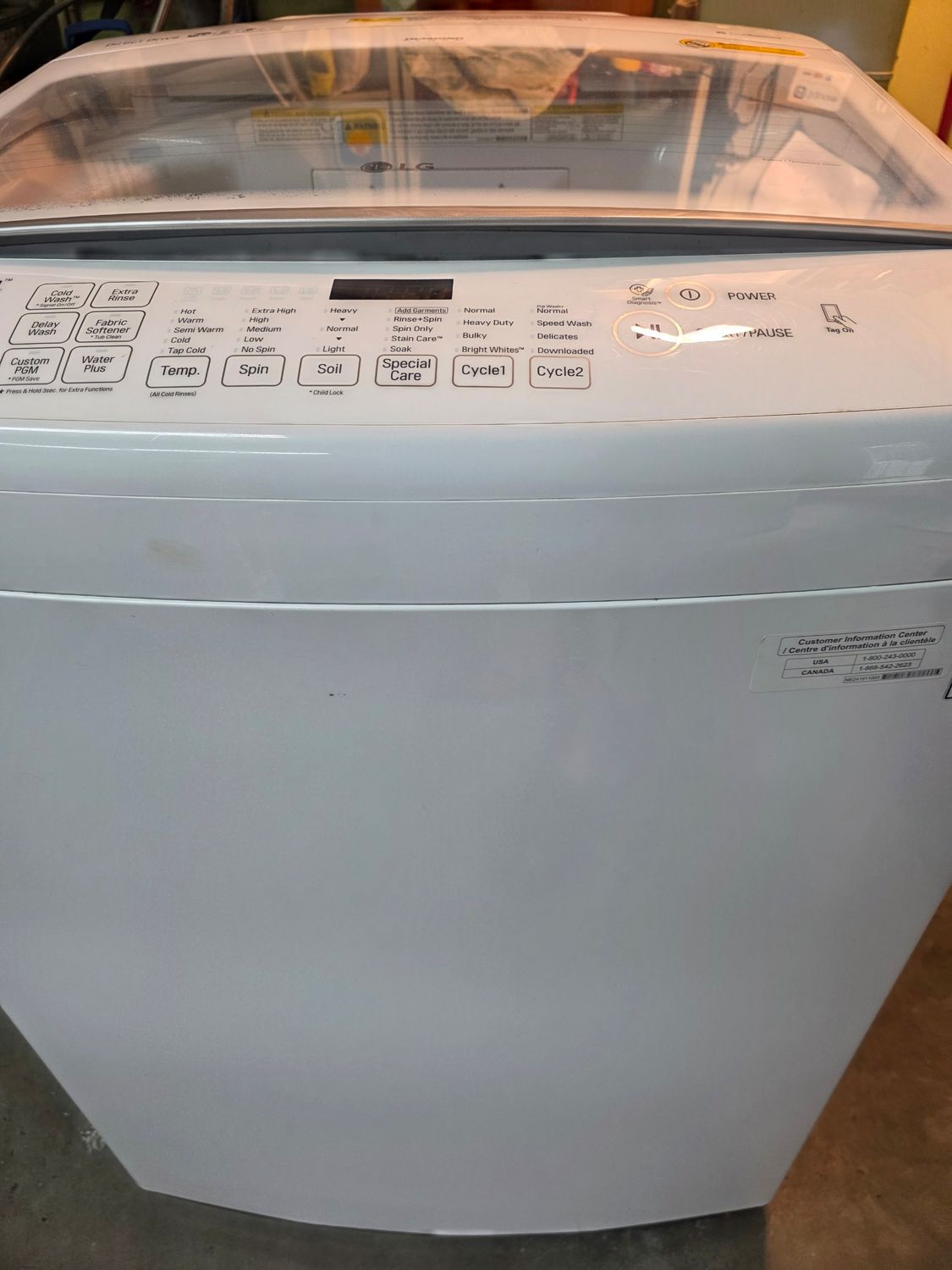 Laveuse HE haute efficacité LG  GARANTIE 6 MOIS