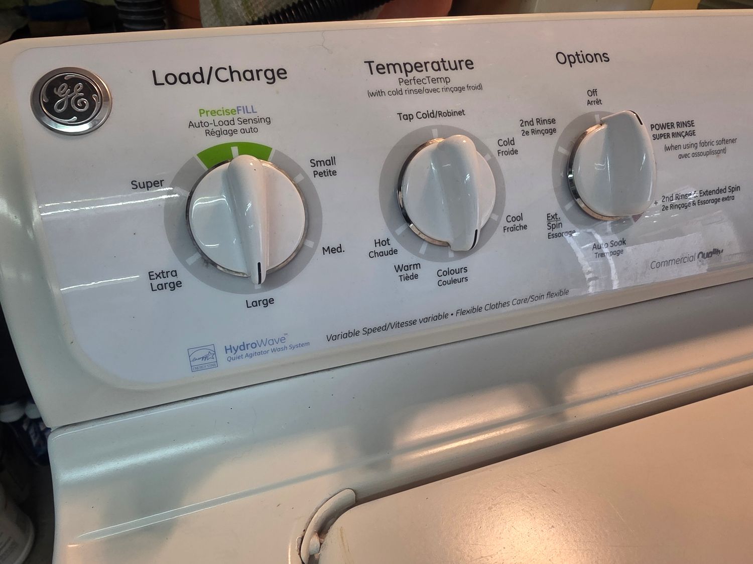Laveuse avec pivot GE  GARANTIE 6 MOIS