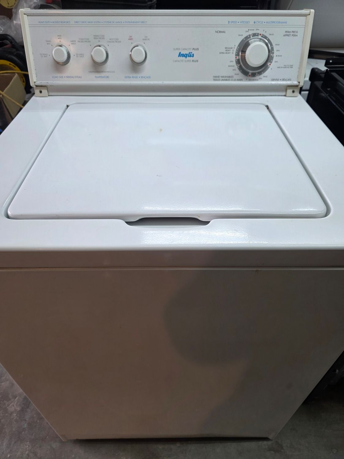 Laveuse avec pivot Inglis  GARANTIE 3 MOIS