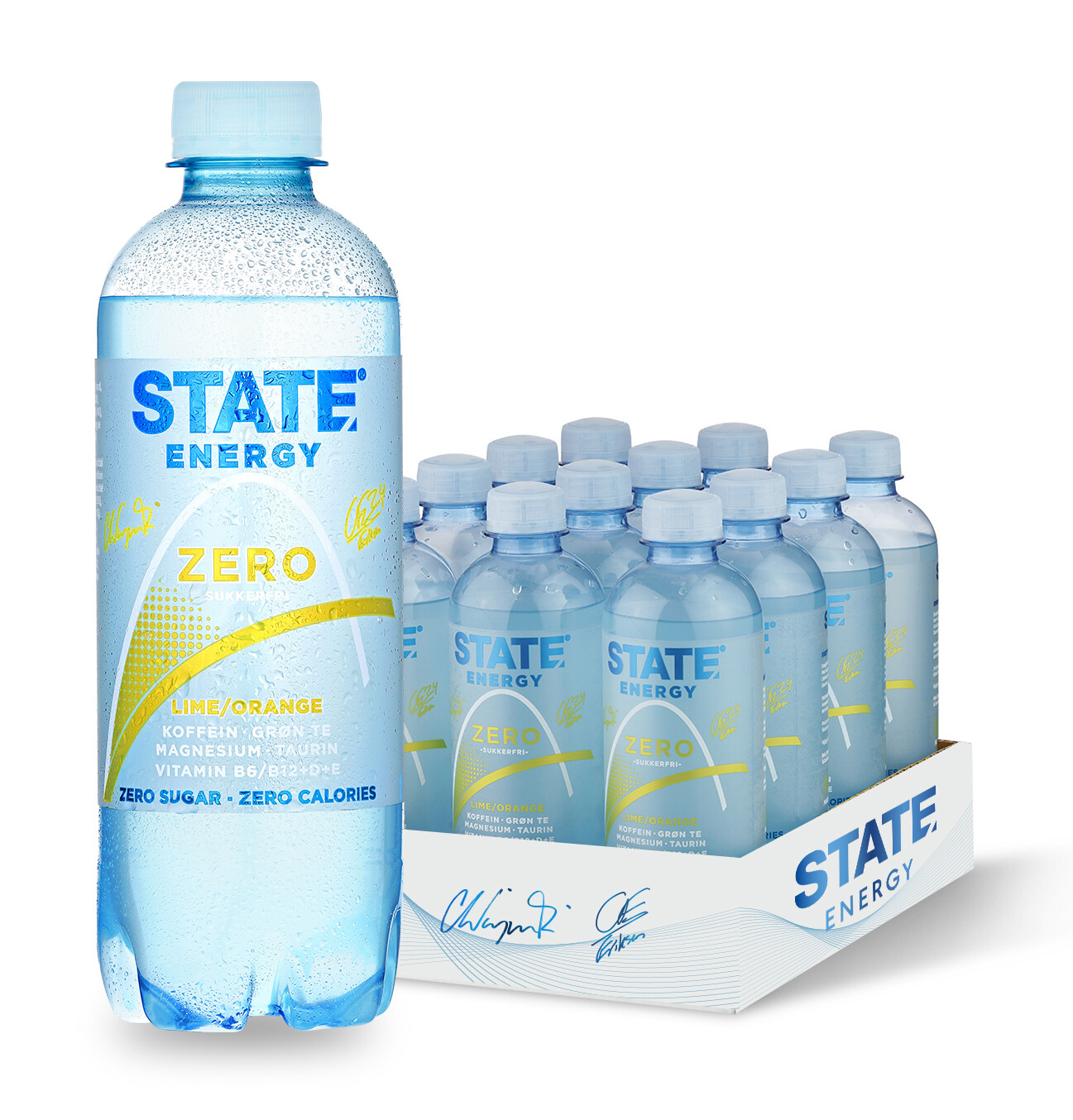 STATE Energy Lime/Orange Zero 400ml - Kippa 12 stk